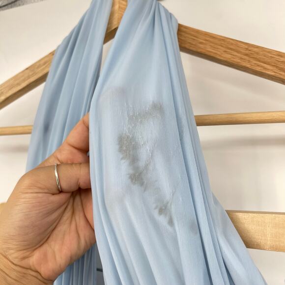 Maygel Coronel | Villadiego Dress in Arctic Powder Blue Maxi Rosettes One Size - Picture 8 of 16